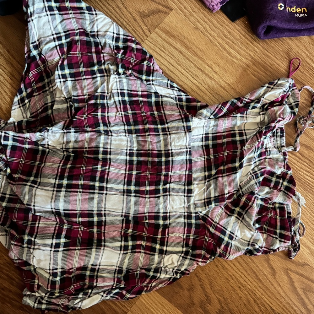 Aeropostale Red and Black Plaid Top